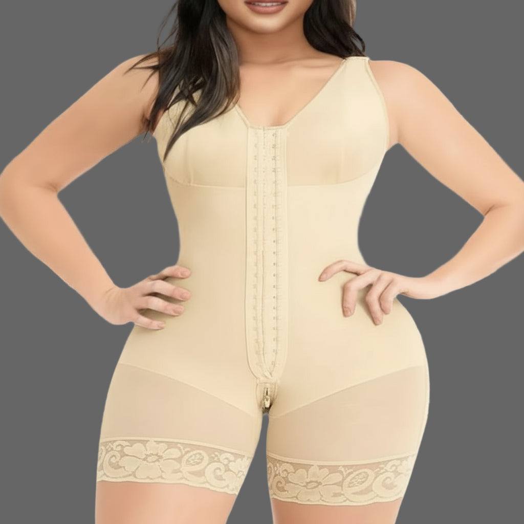 Fajas Colombianas Shapewear for Women Tummy Control Post Surgery Full Body Shaper Butt Lifter with Zipper Crotch