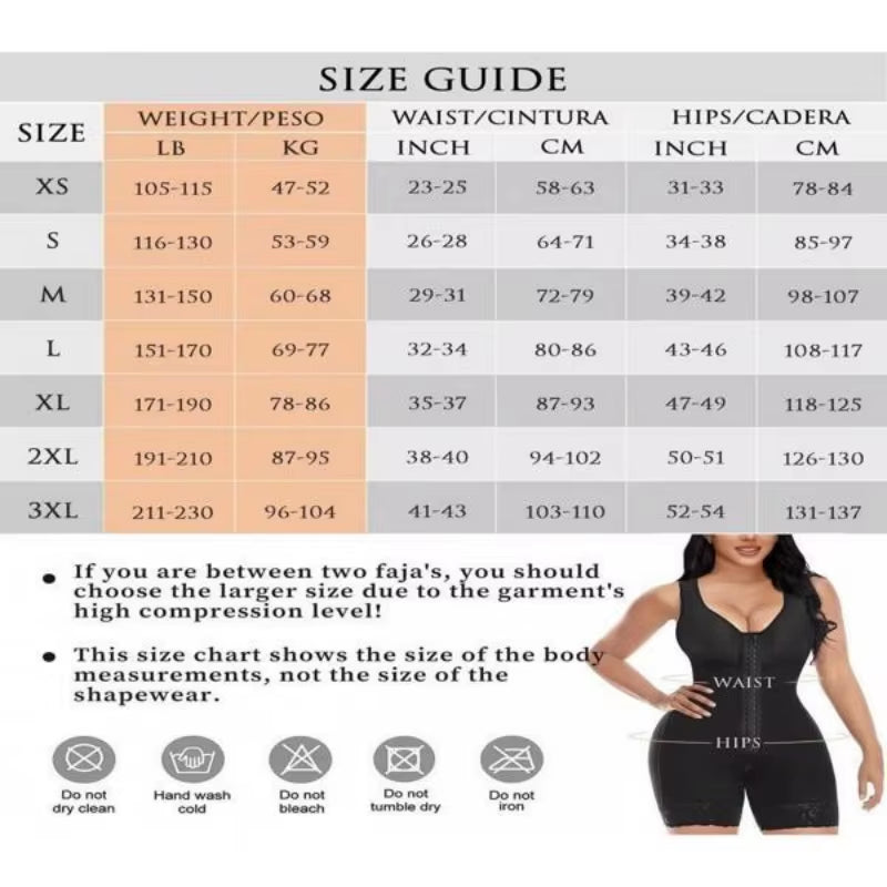 Fajas Colombianas Shapewear for Women Tummy Control Post Surgery Full Body Shaper Butt Lifter with Zipper Crotch
