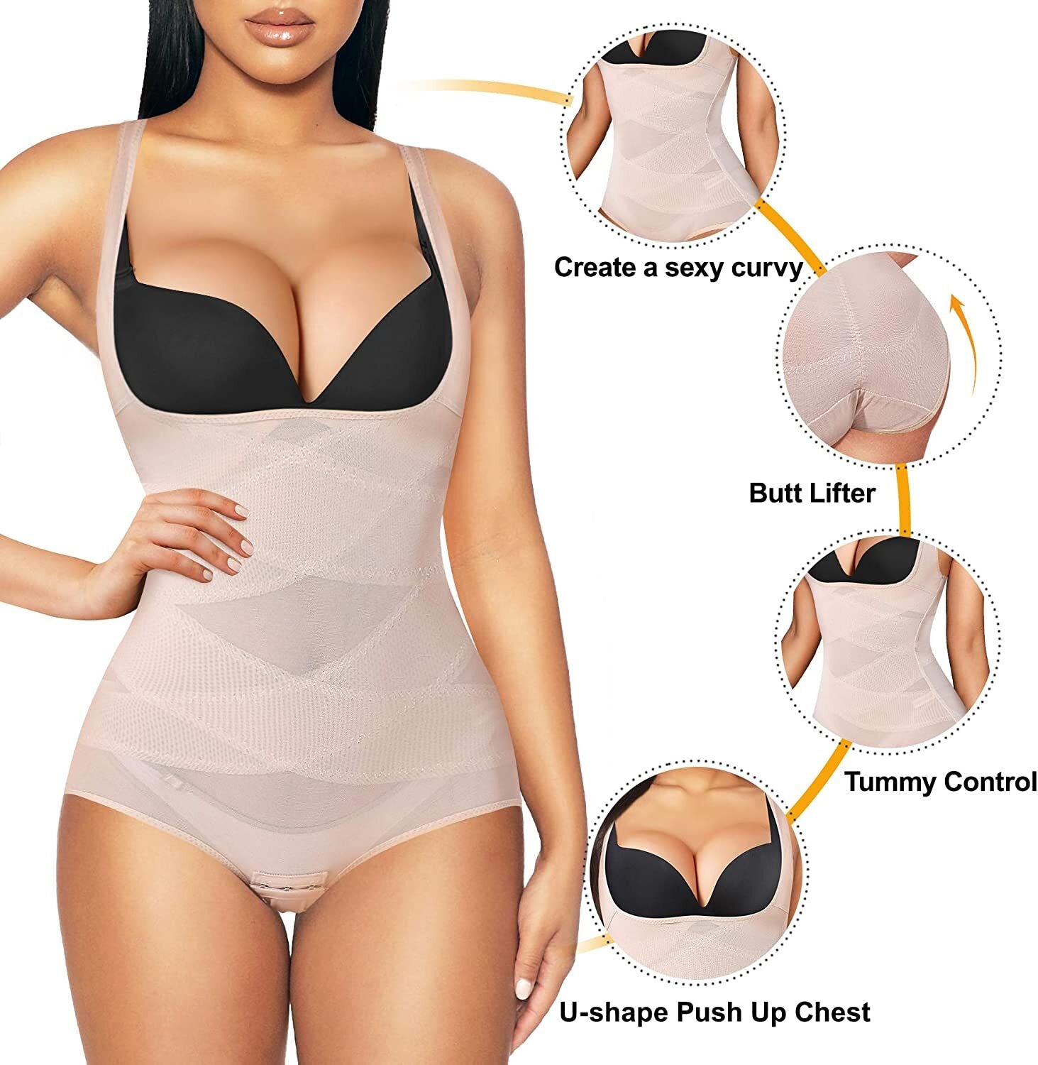Shapewear Women Tummy Control Body Shaper Butt Lifter Fajas Colombianas Bodysuit