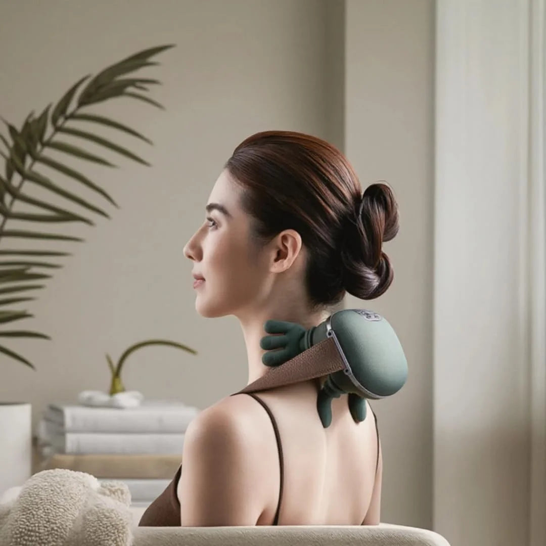 Revitalize Your Senses with the Bionic Heated Shiatsu Neck and Back Massager - Experience 4D Deep Tissue Relaxation Anywhere!