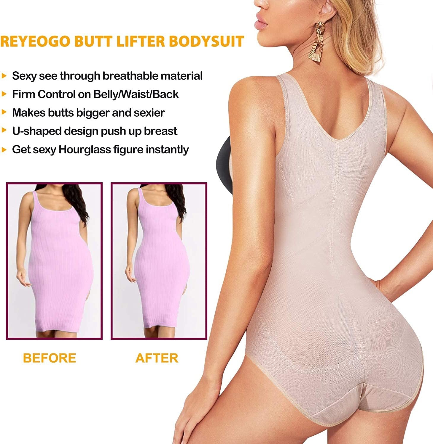 Shapewear Women Tummy Control Body Shaper Butt Lifter Fajas Colombianas Bodysuit